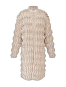 Casaco alongado em ponto bolha com mangas de cava quadrada Biamar
