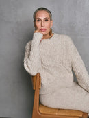 Saia midi com tecimento em tranças Biamar