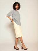 Blusa manga curta com drapeado lateral Biamar