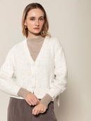 Casaco mullet com fechamento frontal em botões e mangas de cava posta Biamar