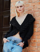 Casaco em algodão com detalhe em tranças e mangas de cava posta Urbanity