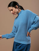 Blusa de gola média e mangas de cava quadrada com tranças Urbanity