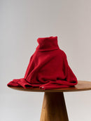 Blusa ampla canelada com gola rolê Biamar