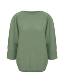 Blusa em algodão com detalhes em ponto pipoca e gola redonda Biamar