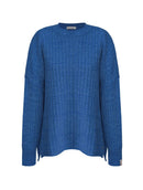 Blusa alongada com fenda e manga de cava posta Biamar