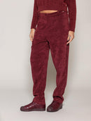 Calça reta em veludo com bolsos Biamar