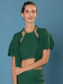 Colete em algodão com pontos vazados e barra ondulada Urbanity