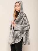 Casaco oversized reversível com capuz e sem fechamento frontal Biamar