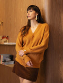 Casaco em fio pluma com padronagem poá e mangas de cava quadrada Biamar