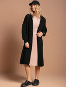 Casaco alongado em ponto bombom com punho e mangas de cava quadrada Biamar