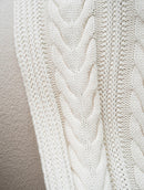 Manta em algodão para sofá com tecimento em tranças Biamar home