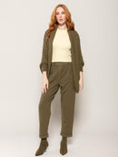 Calça em algodão com bolsos faca e barra dobrada Biamar