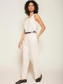 Regata cropped com fendas laterais e padronagem em listras Biamar