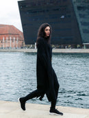 Casaco longo com tecimento em tranças, mangas bufantes e de cava quadrada Biamar