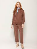 Calça em algodão com bolsos faca e barra dobrada Biamar