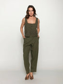 Regata com decote quadrado, recorte frontal e botões Biamar