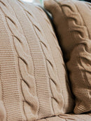 Capa de almofada em algodão com tecimento em tranças e zíper Biamar Home