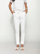 Calça em algodão com bolsos, cordão ajustável e barra mullet Biamar