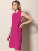 Vestido evasê em algodão com gola redonda e alças largas Urbanity