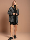 Casaco oversized reversível com capuz e sem fechamento frontal Biamar