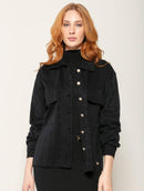 Casaco em algodão com bolsos, botões e mangas de cava quadrada Biamar