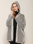 Casaco oversized reversível com capuz e sem fechamento frontal Biamar