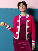 Casaco com listras em contraste e mangas de cava posta Urbanity