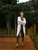 Calça fusô canelada em algodão com alça no pé Biamar