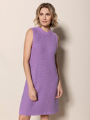 Vestido evasê em algodão com gola redonda e alças largas Urbanity