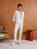 Calça em moletom com bolso faca e cordão ajustável Biamar