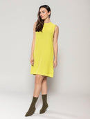 Vestido evasê em algodão com gola redonda e alças largas Urbanity