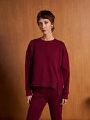 Blusa em algodão com recorte de modelagem e fendas Biamar