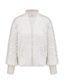 Casaco com tecimento em tranças e mangas de cava raglan Biamar