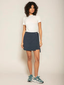 Blusa canelada com decote redondo e mangas curtas Biamar