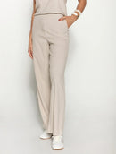 Calça reta com bolsos faca e elástico Biamar