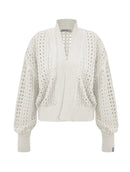 Casaco em algodão com pontos vazados e mangas de cava quadrada Biamar