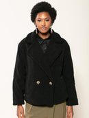 Casaco oversized transpassado com fechamento em botões e mangas de cava posta Biamar