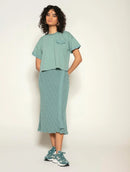 Saia envelope em algodão com trama detalhada Biamar