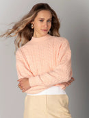 Blusa cropped com tecimento em tranças aBenção