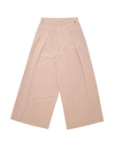 Calça pantalona com pregas e bolsos faca Biamar