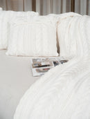 Manta em algodão para sofá com tecimento em tranças Biamar home