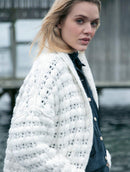 Casaco alongado em ponto bombom com punho e mangas de cava quadrada Biamar