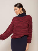 Blusa em algodão em pontos vazados, gola canoa e mangas de cava quadrada Biamar