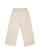 Calça reta com fendas e elástico Biamar