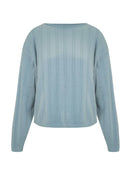 Blusa em algodão com tecimento em tranças, gola canoa e mangas de cava quadrada Biamar