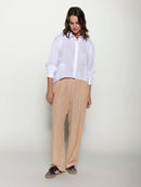 Camisa mullet em algodão com botões e mangas de cava posta Biamar