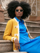 Casaco com listras em contraste e mangas de cava posta Urbanity