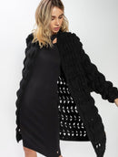 Casaco alongado em ponto bolha com mangas de cava quadrada Biamar