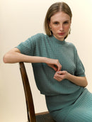 Blusa em algodão com trama detalhada Biamar