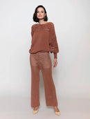 Blusa em algodão em ponto margarida com detalhe vazado e gola canoa Biamar